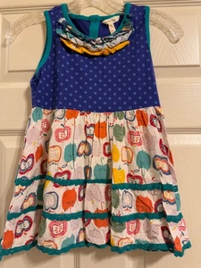 Matilda Jane Moments with You Apple of My Eye Top EUC Girls Size 10 - Picture 1 of 3