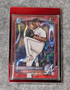 2025 Bowman Chrome Didier Fuentes Red Lava 3/5 ULTRA RARE RC SSP BCP-87 - Picture 1 of 3
