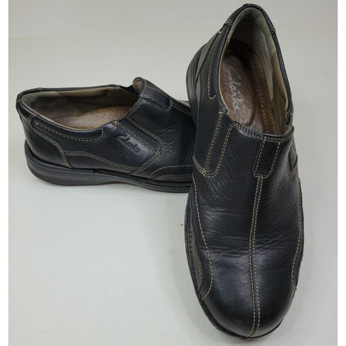 Clarks Shoes Mocassini Cotrell Step slip on pelle nera 61803 uomo taglia 9 M