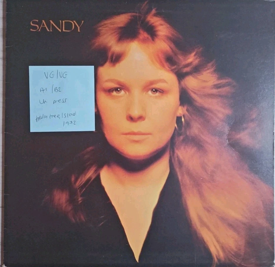 Sandy Denny Sandy Vinyl Record VG/VG ILPS-9207 1972 - Imagem 1 de 2