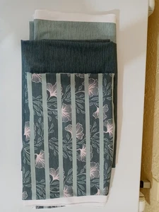 Lot Of 3 Coordinating Knit Fabrics soft muted greens 4 Way Stretch 62" x 41" - Picture 1 of 3