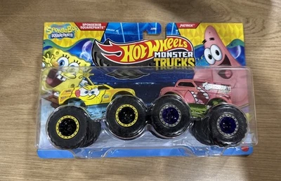 Hot Wheels Monster Trucks Spongebob Squarepants vs Patrick 1:64 NEW - Image 1 of 4