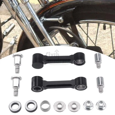 Kit de soporte de montaje de guardabarros delantero negro para Harley Softail Springer FXSTS 1993-2006 Foto 1 de 4