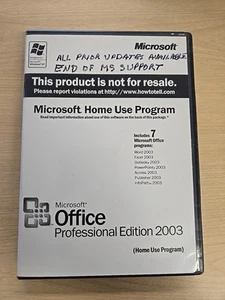 Microsoft Office Professional 2003 Install CD Full Version w Product Key License - Picture 1 of 4