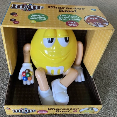 Dispensador de caramelos M&M Character Bowl amarillo coleccionable SIN DULCES INCLUIDOS Foto 1 de 4