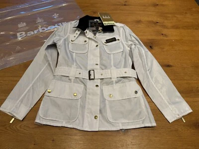 Barbour Ladies' International Rainbow Bright Brass Jacket White UK 12 New/Tagged - Image 1 of 4