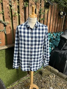 Woolrich John Rich & Bros Blue Check L/S Collared Shirt XL L/S Indigo - Picture 1 of 4