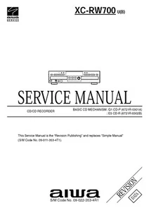 Manual de servicio instrucciones para Aiwa XC-RW700 - Imagen 1 de 1