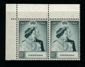 Grenada 1948 Silver Wedding High Value SG 167 MNH Corner pair - Bild 1 von 1