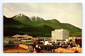 Juneau, Alaska, Government Building Gastineau Channel, unposted postcard 5.5x3.5 - Picture 1 of 2
