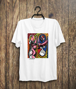Pablo Picasso Cubism Hanes Beefy Single Stitch T-shirt-White rare Unisex