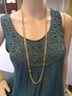 Monet long Necklace 3 Chains Gold Tone