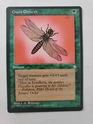 MTG Magic The Gathering Card Giant Growth Instant Green Ice Age 1995 - Image 1 of 2