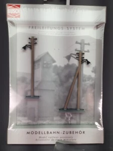 LQ131 BUSCH 5511 Ho 1/87 1:87 Poteaux lignes téléphoniques et luminaire - Picture 1 of 6