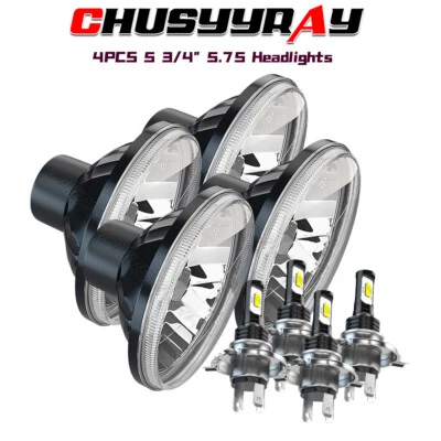 Faros LED Hi-Lo DRL de 5-3/4 de 5,75 pulgadas 4 piezas para Mazda RX-3 1975 1976 Foto 1 de 4