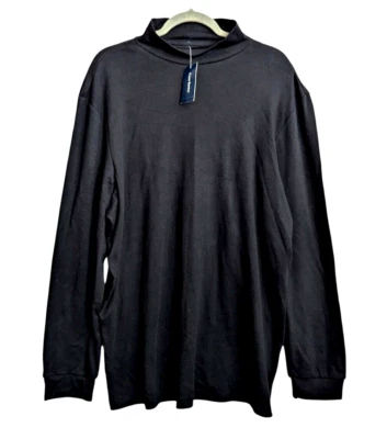 NUEVO CON ETIQUETAS CLUB ROOM Para hombres Camisa Negra Simulada Cuello Alto Manga Larga NUEVA 2XL Foto 1 de 4