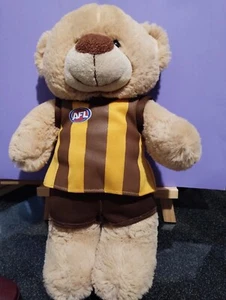 AFL Hawthorn FC: My AFL Bear Soft Toy Approx 30cm Tall. - Picture 1 of 7