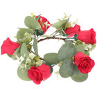Red Roses Wedding Party Candle Rings Decorations
