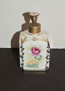 Irice Hand Painted China Perfume Bottle w Enamel Plunger - Picture 1 of 6