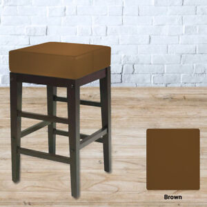 Bar Stool Cover SQUARE BACKLESS Replacement STAPLE ON Vinyl Skin - Kitchen, Pub