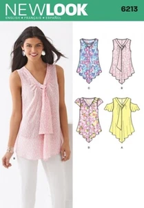 New Look Sewing Pattern 6213 Misses' Tops - Picture 1 of 3