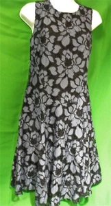 NUOVO ABITO SMANICATO TOMMY HILIGER GRIGIO/LAZZO FODERATO PIZZO GONNA SVASATA 10 - Foto 1 di 2