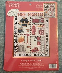 Candamar Designs Fire Fighter Counted Cross Stitch Kit #51381 - Picture 1 of 2