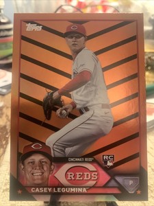 2023 Topps Update Casey Legumina RC Orange Black Parallel #US277 Cincinnati Reds