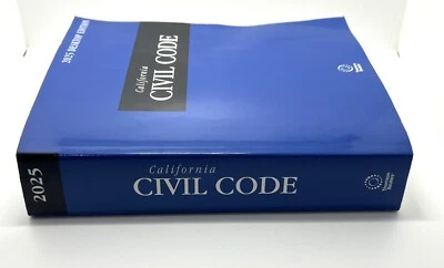 California Civil Code, 2025 ed. (California Desktop Codes) Free Expedited Shippi - Image 1 of 4
