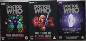 DR WHO, NEW BEGINNINGS, THE TRIAL OF A CRIME LORD & 3 REVISITATIONS, DVD BOXSETS - Picture 1 of 2