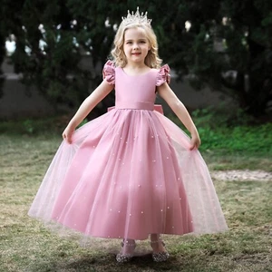 Flower Girls Full Ankle Length Dress Pageant Ball Gowns  Evening Formal Dress - Picture 1 of 47