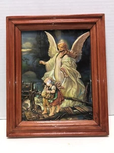 Gerffert Co Bild Schutzengel auf der Brücke katholisch 7 "x 9" Plakette - Bild 1 von 9