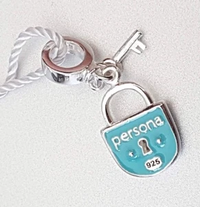 .925 STERLING SILVER EUROPEAN PERSONA CHARM SECRET BLUE LOCKET NEW TAGS  - B2  - Picture 1 of 3