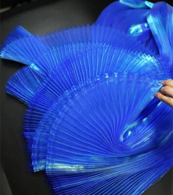 Plissiertes Kostüm Show Stoff Welle Abendkleid Kleid Basteln Stoff Harttüll 1 M - Bild 1 von 4