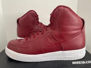 NIKE AIR FORCE 1 HIGH BY YOU ID WINE RED WHITE SZ 11.5 (60 - Picture 1 of 7