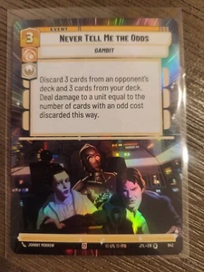 Star Wars Unlimited Jump To Lightspeed Hyperspace Foil Never Tell Me The Odds - Foto 1 di 1
