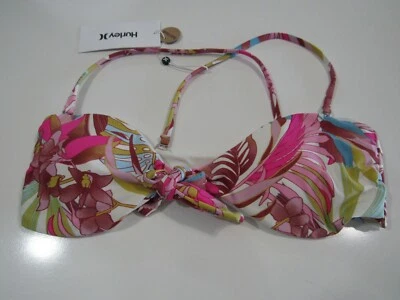 Hurley Womens Palm Paradise Bandeau Swim Top Medium Nwt - Image 1 of 4