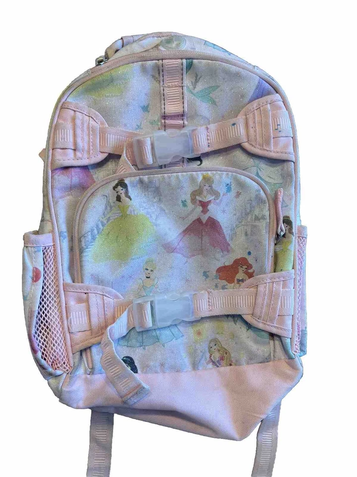 "Mochila Pottery Barn Girls ROSA Brillante Castillo Princesa Disney Mackenzie 15""" Foto 1 de 4