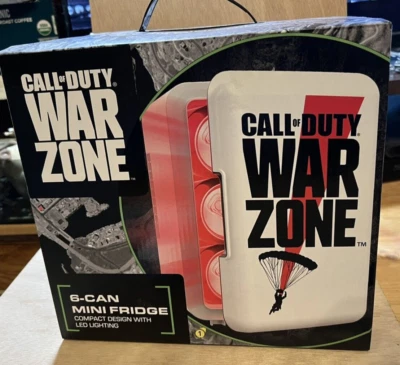 New Call Of Duty War Zone Logo 6 Can Mini Fridge COD Game Room Decor Sealed Box - Image 1 of 4