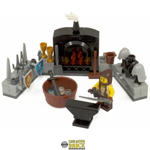 Juego de castillo de herrero | Armas y minifigura | Kit personalizado hecho con LEGO real - Imagen 1 de 5