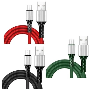 0.3M Micro USB Cable 5A Fast Charging Nylon Braided Data Cable For Android Phone - Picture 1 of 27