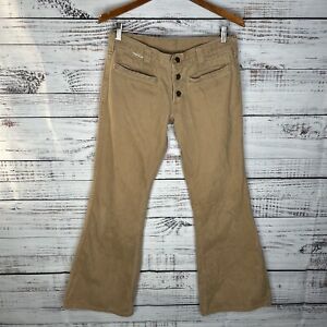 Vintage 70s Lee Flare Bell Bottom Pants Bootcut Tan Beige Khaki Women’s Size 30