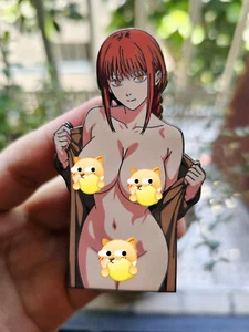 Raro Motosierra Hombre Makima NSFW Esmalte Pin Insignia Metal Anime Coleccionable - Imagen 1 de 1