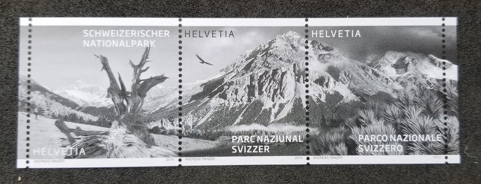 Switzerland Swiss National Park 2014 Mountain (black print ms) MNH *imperf *rare - Image 1 of 4