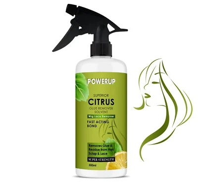 POWERUP CITRUS HAIR LACE REMOVER WITH FAST ACTIVE BOND 500ML CAP UK