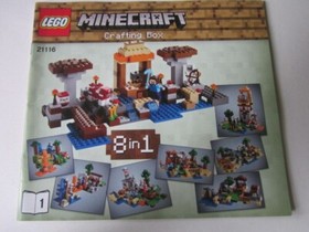 Lego Building Instructions Minecraft 21116 Crafting Box 8 in 1 Parts 1 and 2
