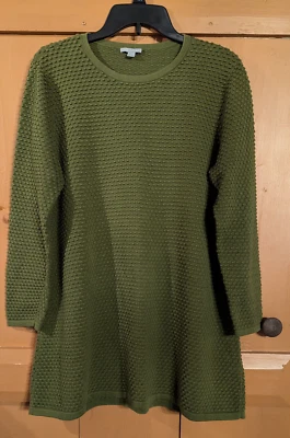 Cos Green Bobble Knit Longline Jumper Tunic Sweater Pullover Capsule Women’s M - Image 1 of 4