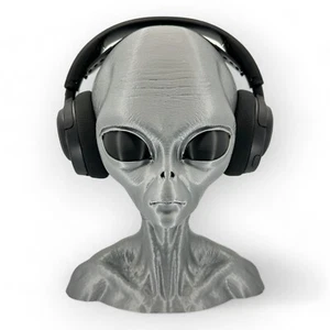 Soporte para Auriculares Alien Gris, Soporte para Auriculares para Juegos - EXTRA GRANDE 12" DE ALTO - Imagen 1 de 11