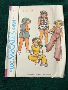 4494 McCall's ~ CUT PATTERN ~ Size 1/2 ~ ~ ~ ~ ~ Listing MP 31 - Picture 1 of 2