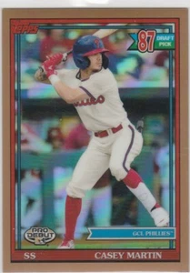 2021 Pro Debut Chrome Draft Pick Gold Refractor #177 Casey Martin 06/50 Phillies - Picture 1 of 1